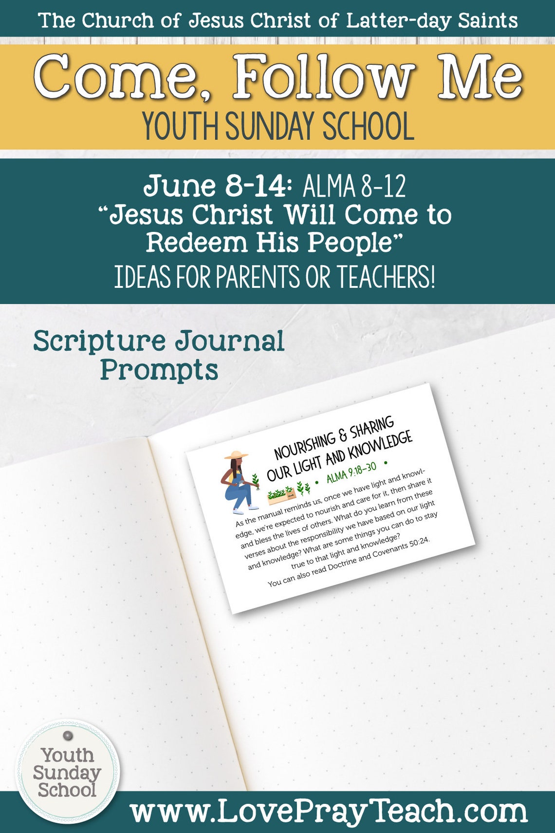 Youth Sunday School Come Follow Me Book of Mormon 2020 June Etsy