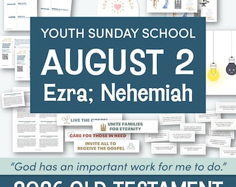 Come Follow Me 2026 Youth Sunday School | Ezra & Nehemiah | I Am Doing a Great Work | July 27-Aug 2 Printable Lesson Packet