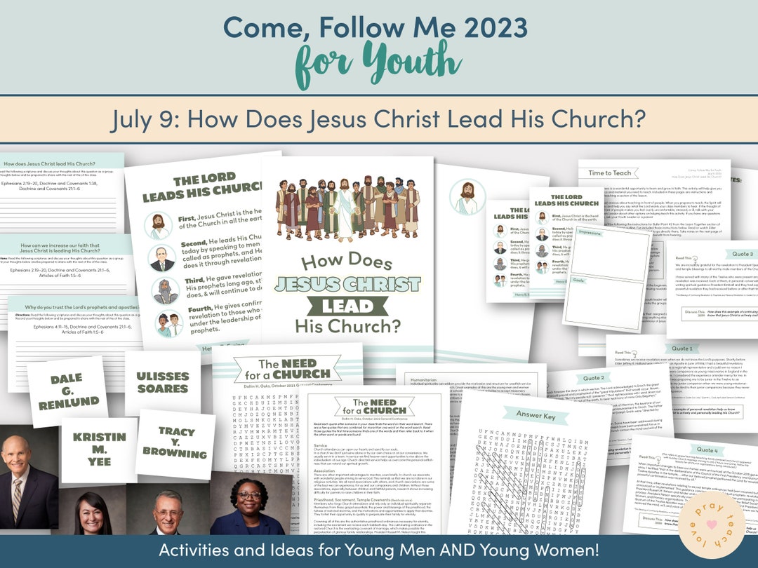 Come, Follow Me for Youth 2023 July 9 How Does Jesus Christ Lead His