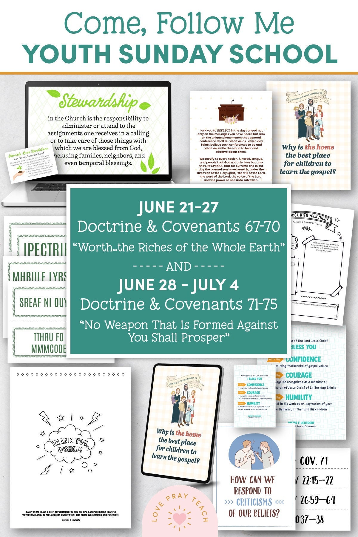 Youth Sunday School Come, Follow Me 2021 June 21–27 Doctrine and Cove…