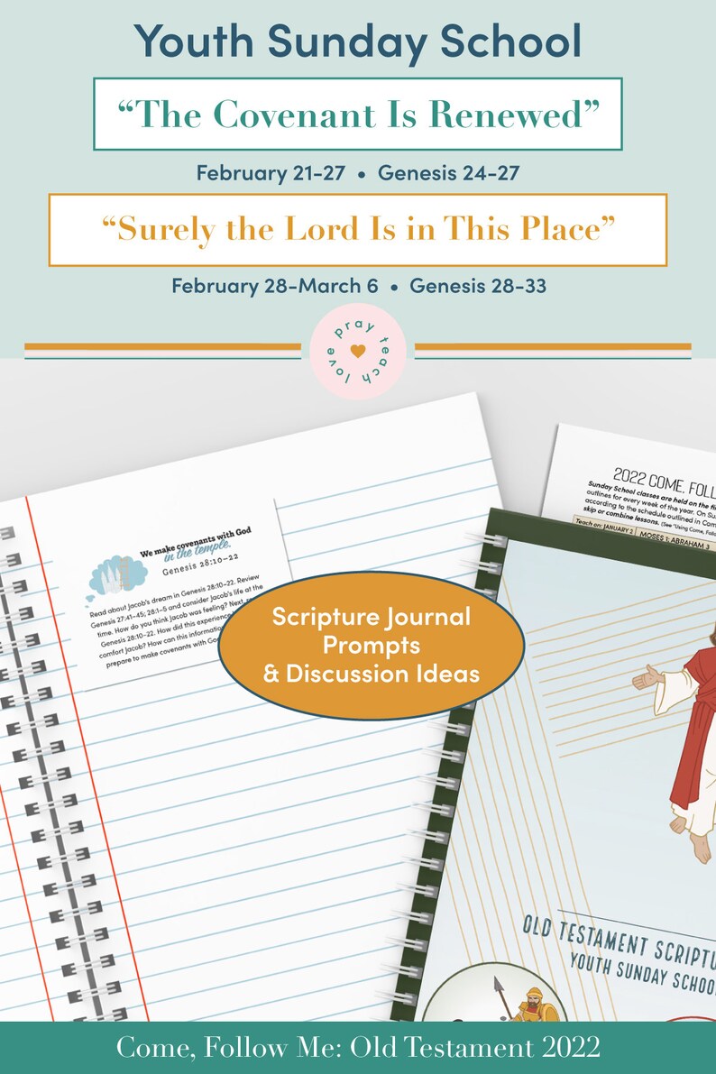 Youth Sunday School Come Follow Me 2022 Printable Lesson Pack Etsy
