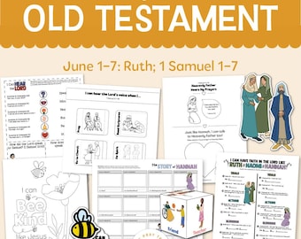 Ruth and 1 Samuel 1-7 Primary Lesson Packet | Come Follow Me Old Testament 2026 | June 1-7 | LDS Primary Printable Digital Download