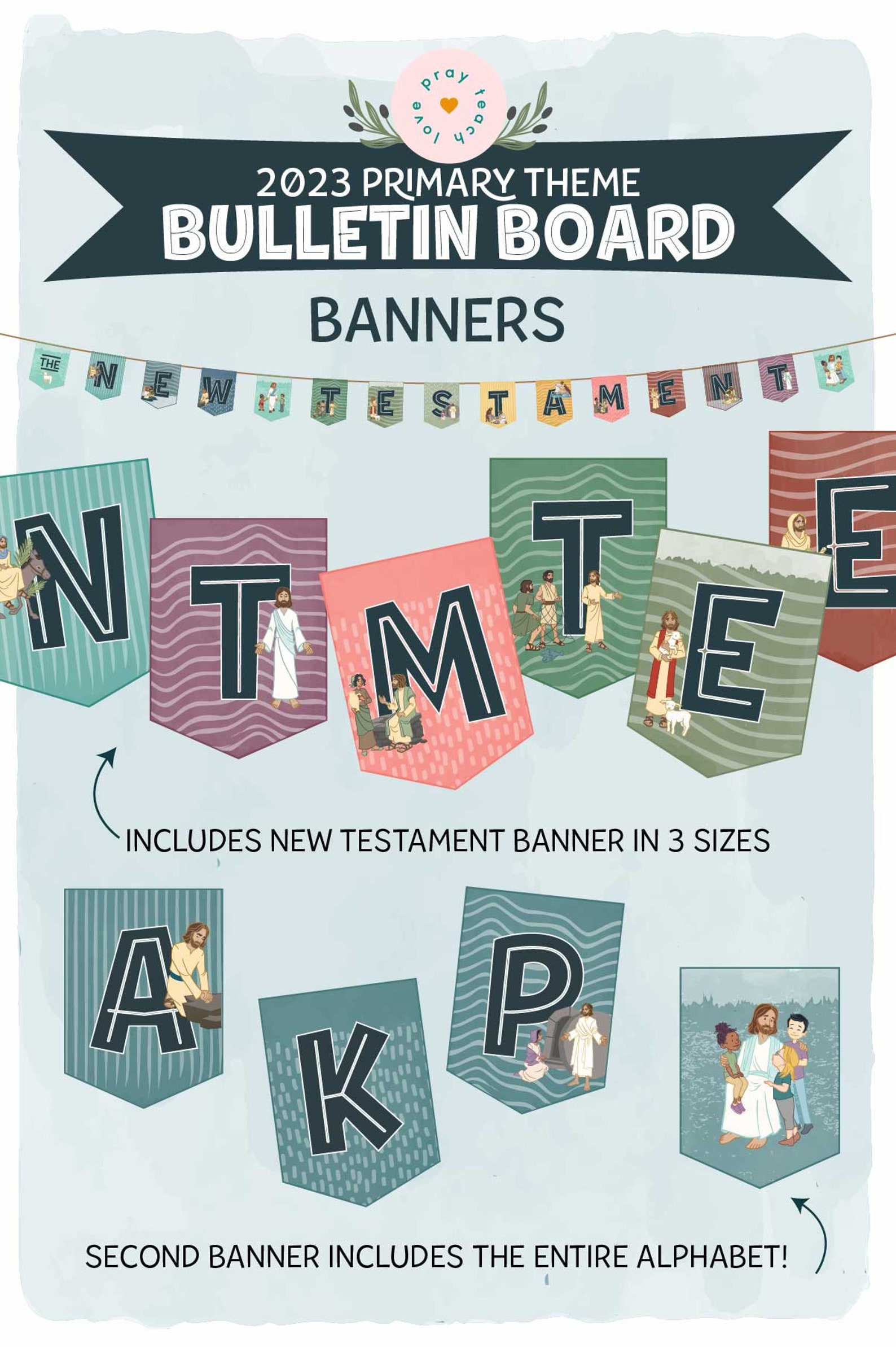 2023 Primary New Testament Theme Packet Bulletin Board Etsy