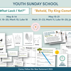 Youth Sunday School Come, Follow Me 2023 Lesson May 8–14 Matt 19–20; Mark 10; Luke 18 AND May 15–21 Matt 21–23; Mark 11; Luke 19–20; John 12