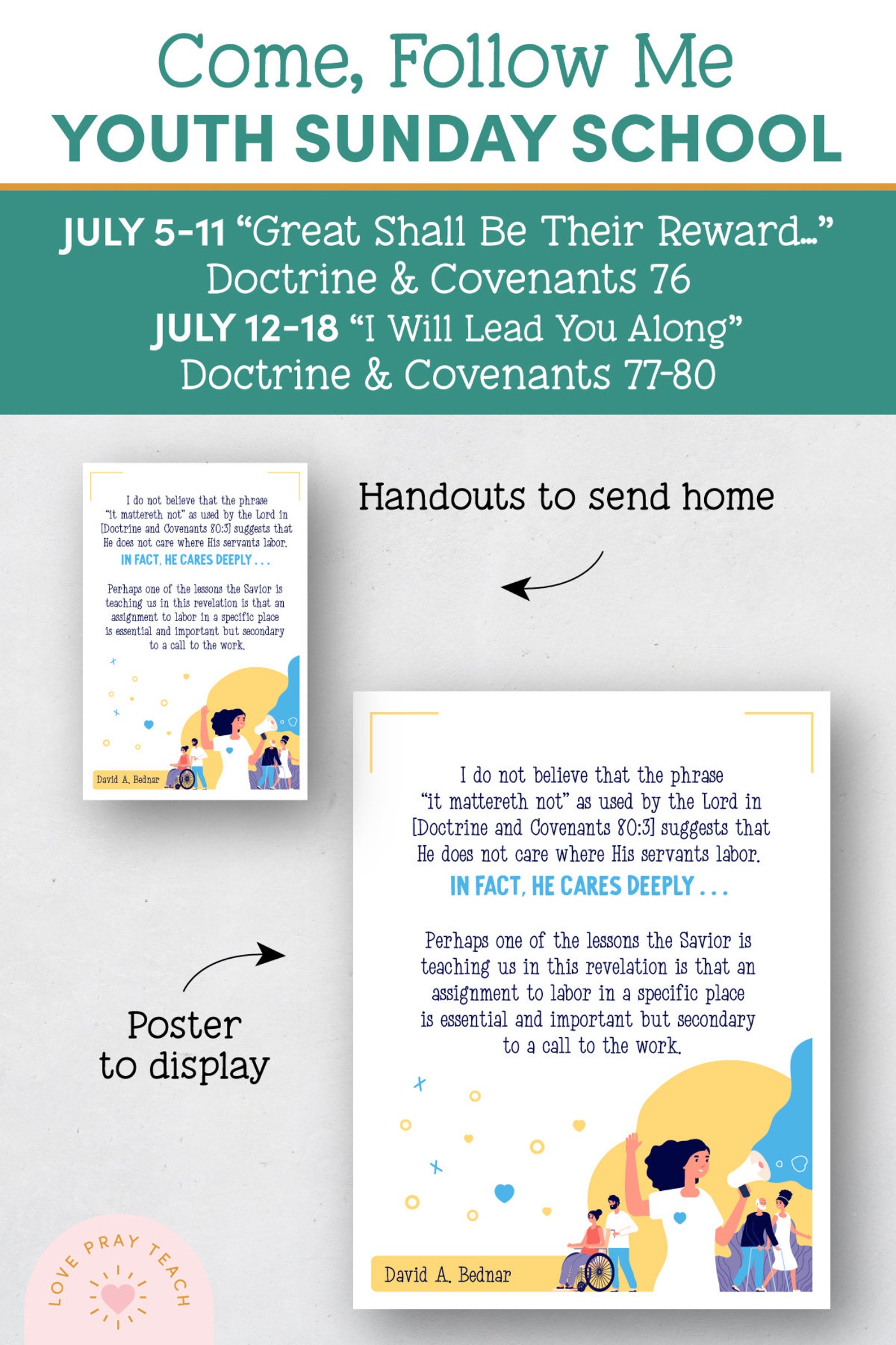 Youth Sunday School Come Follow Me 2021 Printable Lesson Pack Etsy