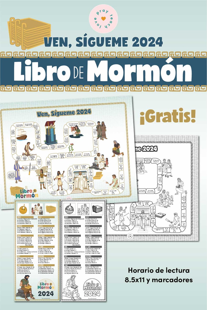 Paquete Temático De La Primaria 2024 Para El Libro De Mormón(español