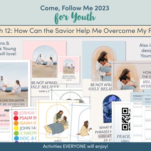 Come, Follow Me for Youth 2023 - March 12 &quot;How Can the Savior Help Me Overcome My Fears?&quot; Lesson Packet for Matthew 9–10; Mark 5; Luke 9