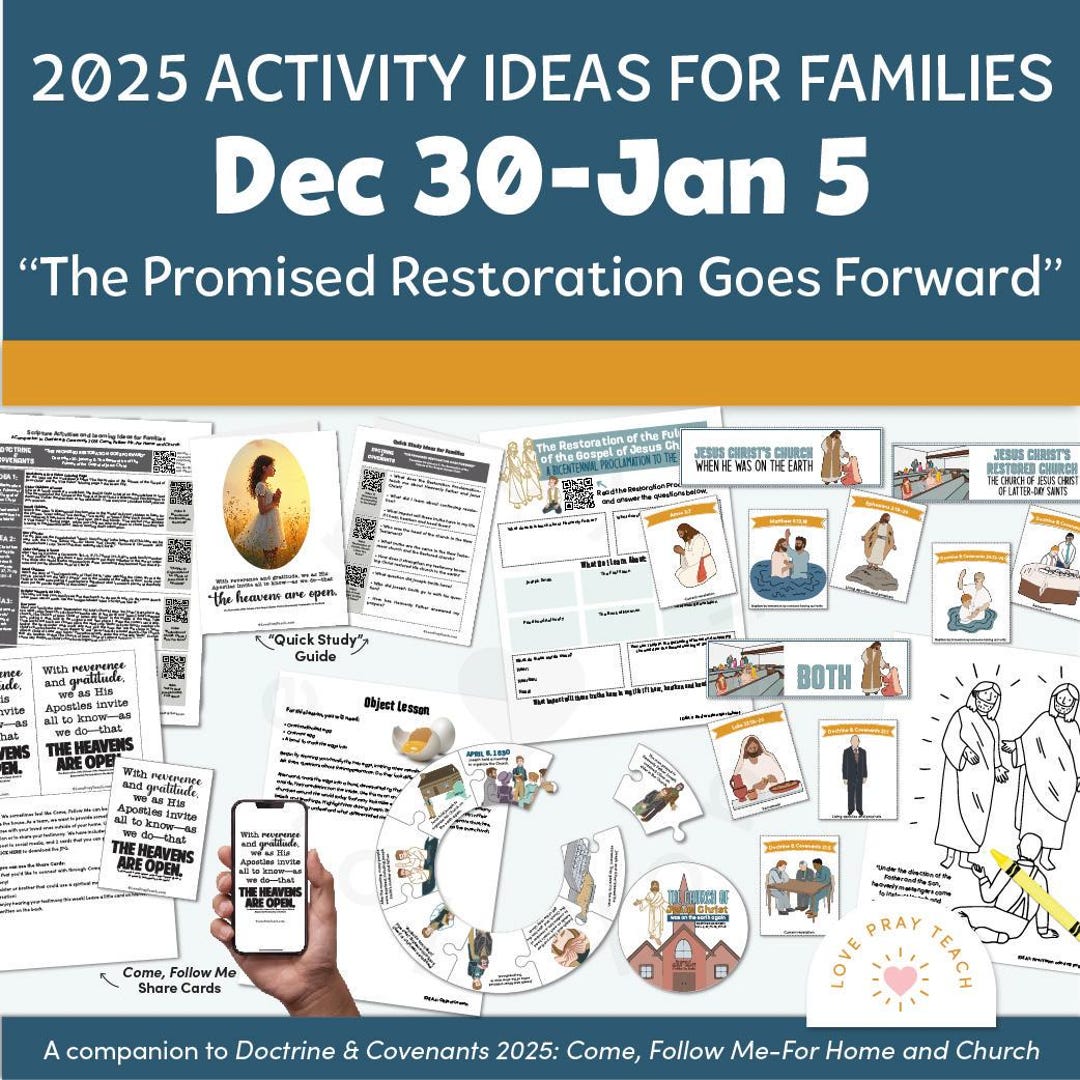 Families: Dec 30-jan 5, the Promised Restoration Goes Forward, A ...