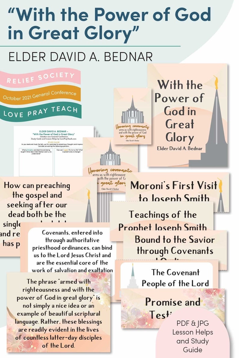 October 2021 General Conference Elder David A. Bednar Etsy