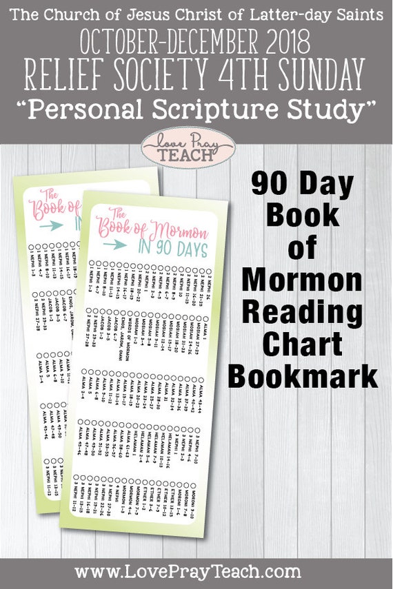 40 Day Book Of Mormon Reading Chart