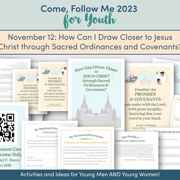 Come, Follow Me for Youth 2023  Nov 12 How Can I Draw Closer to Jesus Christ through Sacred Ordinances and Covenants? Lesson Hebrews 7-13