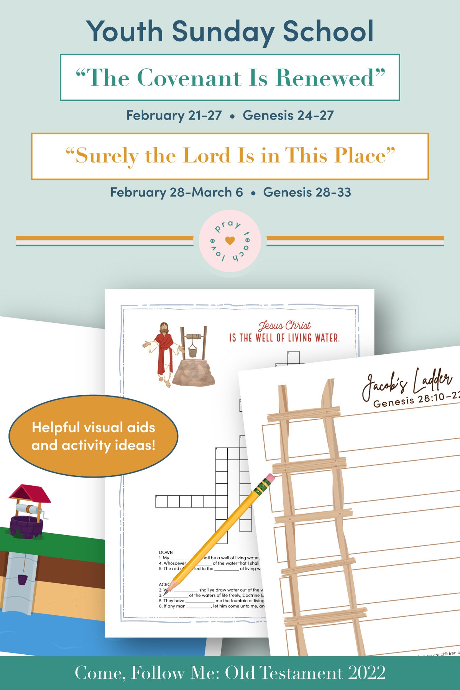 Youth Sunday School Come Follow Me 2022 Printable Lesson Pack Etsy