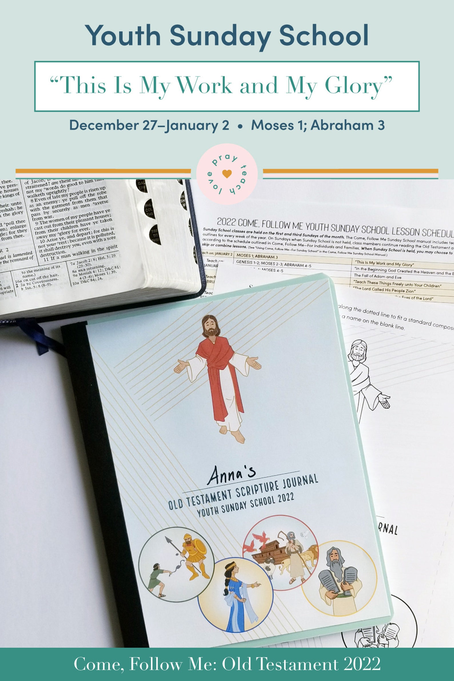 Youth Sunday School Come Follow Me 2022 Printable Lesson Pack Etsy