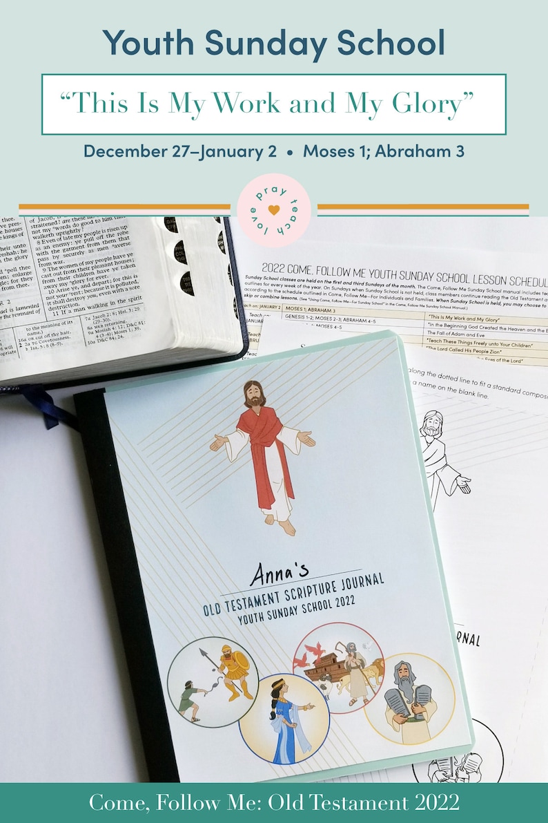 Youth Sunday School Come Follow Me 2022 Printable Lesson Pack Etsy
