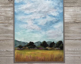 Original Hand Painted Soft Pastel Painting titled “Summer Afternoon”