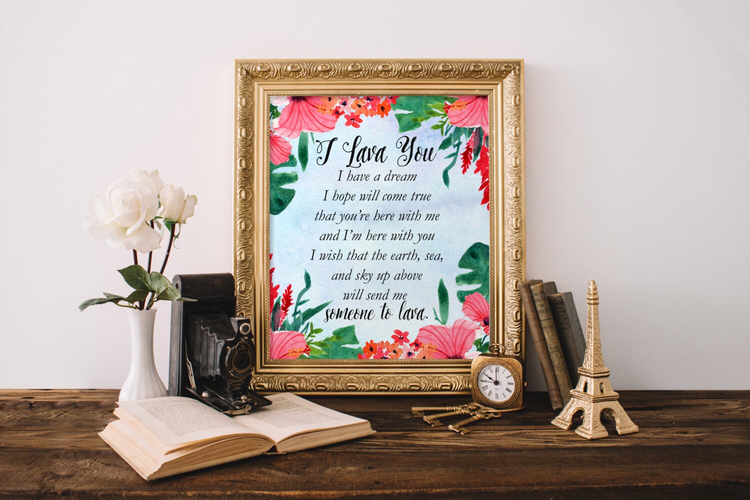 INSTANT DOWNLOAD Lava Lyric Art print Hawaiian printable wall art decor I Lava You