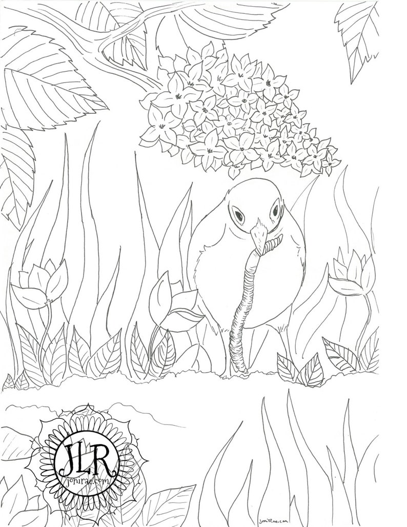 Cute Spring Equinox Coloring Pages for Adult