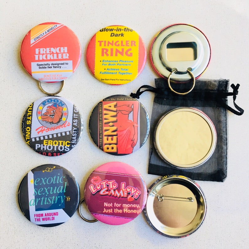 Adult Novelty Retro Sleaze Bathroom Vending Machine Buttons Etsy