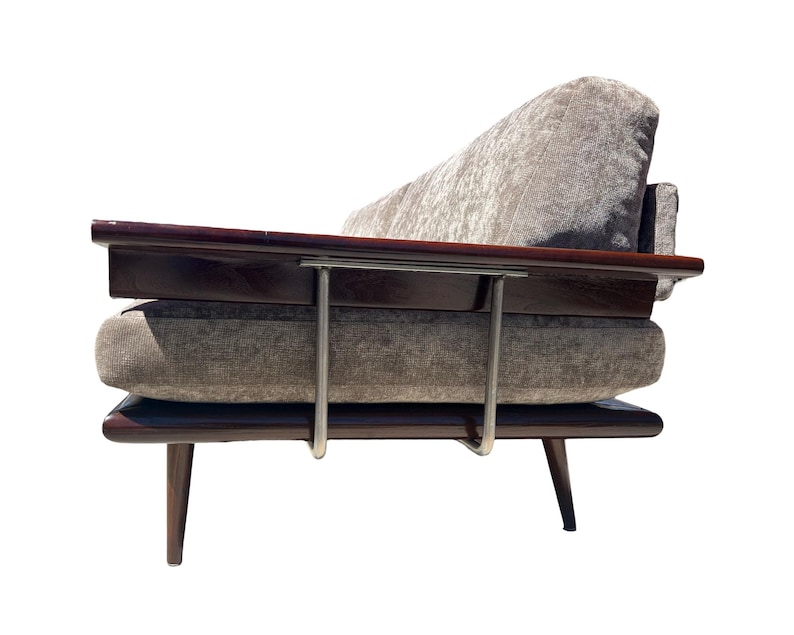 vintage mid century modern Mel bogart sofa walnut 1960s image 3