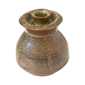 Mid century modern vintage studio pottery ceramic jar 1960s