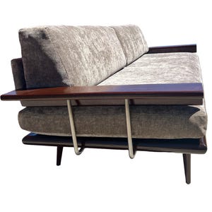 vintage mid century modern Mel bogart sofa walnut 1960s image 2