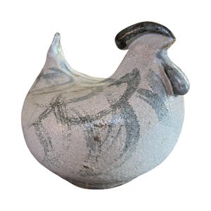Mid Century Modern studio Ceramic Bird chicken hen Sculpture Vintage Retro 1960s