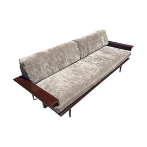 vintage mid century modern Mel bogart sofa walnut 1960s image 1