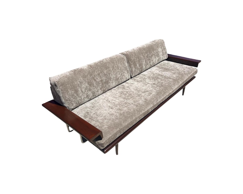 vintage mid century modern Mel bogart sofa walnut 1960s image 1