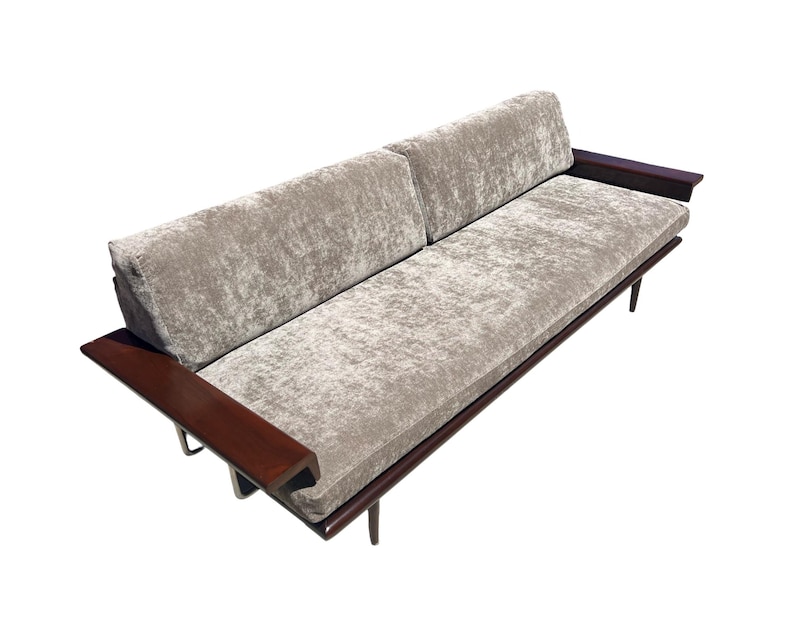 vintage mid century modern Mel bogart sofa walnut 1960s image 6