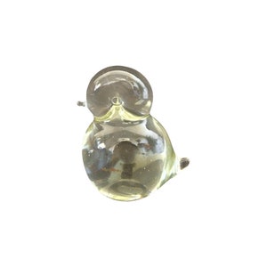 Mid century modern clear glass murano bird paper weight Italian Italy