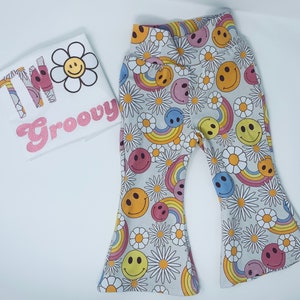 Two Groovy Retro Bellbottom Birthday Outfit