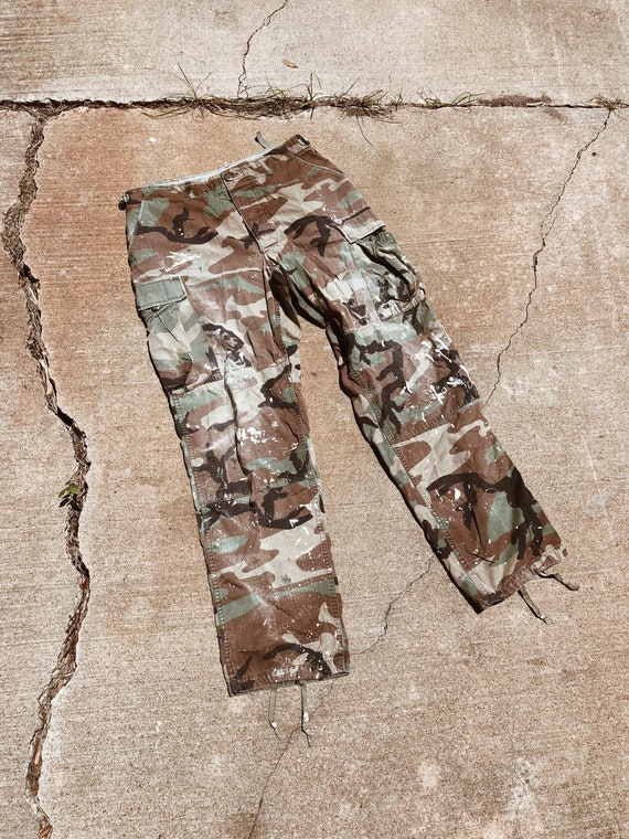 Vintage Camo Military Cargo Pants
