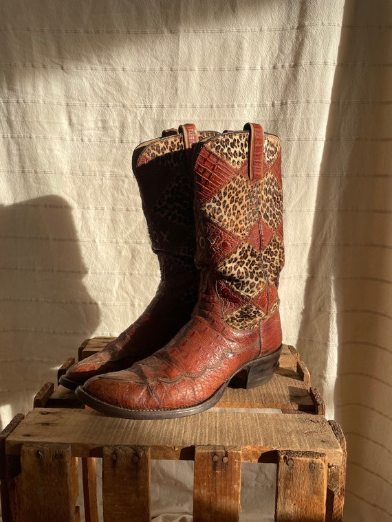 Vintage Custom Cowboy Boots box Womens Size 9.5 Etsy