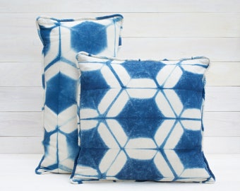 Honeycomb Shibori Pillow Cover