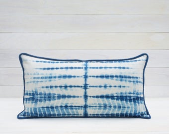 Disrupted Stripes Shibori Pillow Cover