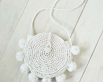 White Raffia Bridal Clutch