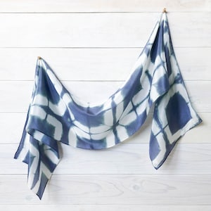 Geometric Squares Shibori Scarf
