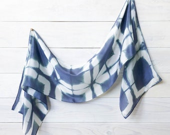 Geometric Squares Shibori Scarf