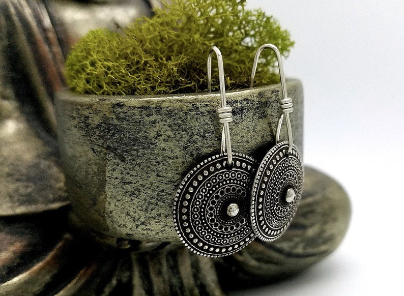 Mandala Earrings Mandala Jewelry Boho Earrings Bohemian Etsy