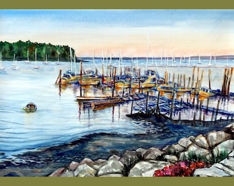 Landscape Painting , Habour Landscape, 20"x30"