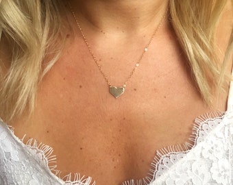 Small heart Necklace/ Dainty Heart Necklace / Gold Filled Heart Necklace