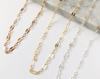 Dainty Lace Chain  /  sequin chain / choker necklace  / 14k gold filled / sterling silver / rose gold