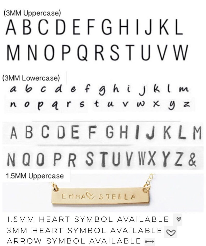 Personalized Charm Necklaces / Set of 2/ Hand Stamped / Etsy