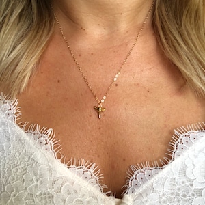 Tiny Shark Tooth Necklace / delicate shark tooth on 14k gold filled chain