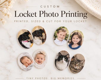 Locket Photo Printing Service, Custom Sized Photo Print, Picture Add On