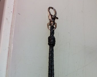 braided leather keywallet fob
