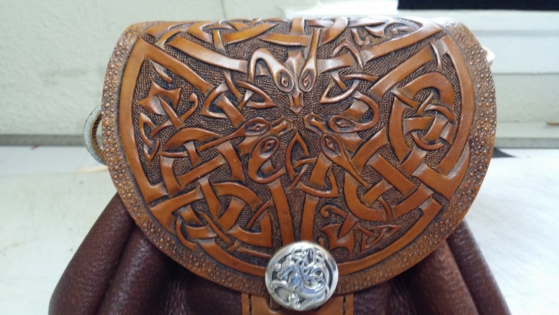 leather sporran snake knot