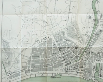 1898 Nice France Antique Map