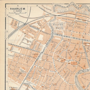 1910 Haarlem Niederlande Antike Karte