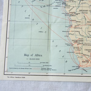 1938 Africa Antique Map